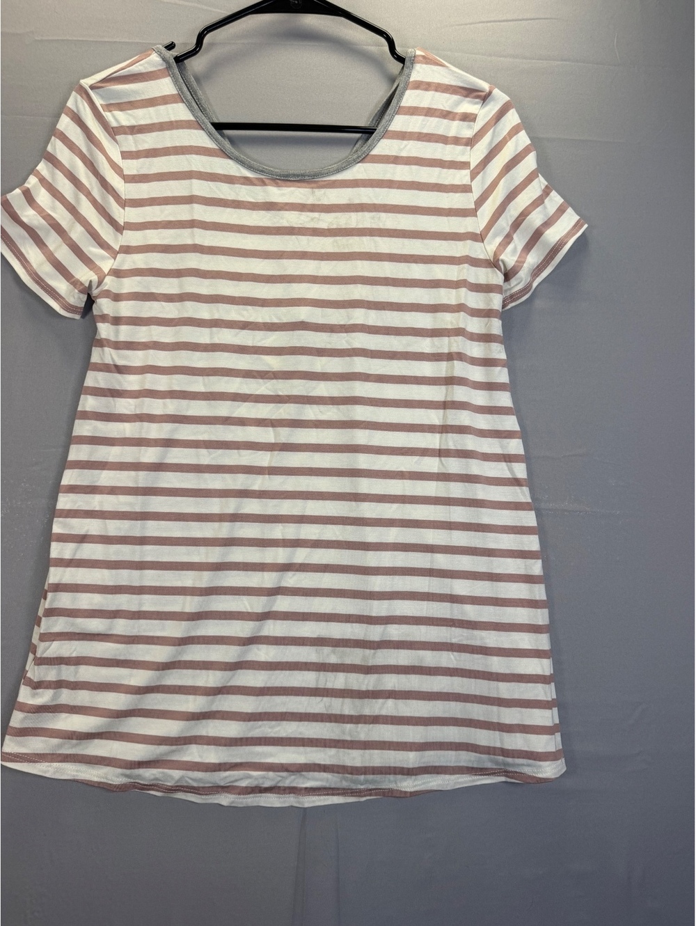 Mai Soli Striped Short Sleeve Top Style #MT10088